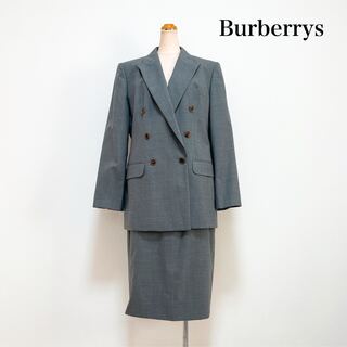 バーバリー(BURBERRY)のBurberrys スカートスーツ グレー 42号 大きいサイズ ダブルブレスト(スーツ)