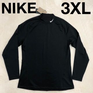 ナイキ(NIKE)の3XL NIKE ナイキ 大きいサイズ　黒ロンT ウェア　トレーニングシャツ(Tシャツ/カットソー(七分/長袖))