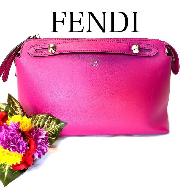 売り切り御免!】 FENDI フェンディ バイザウェイ ミディアム ピンク系