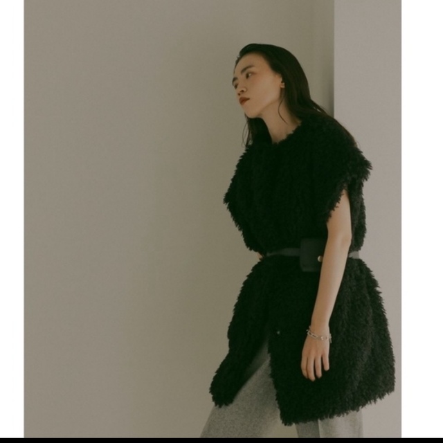 THINK FUR Curly Fur Long Vest ファー ベスト