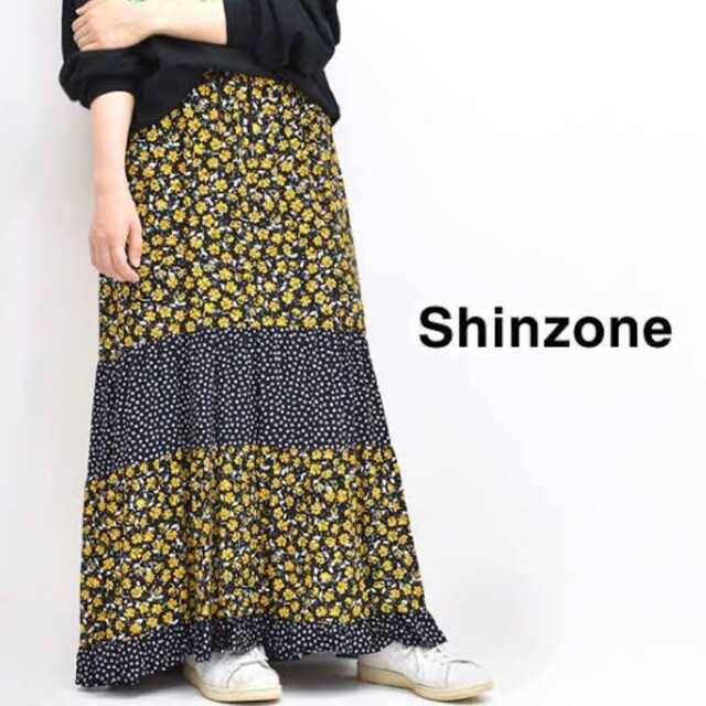 ロングスカートthe shinzone  MIX PRINT SKIRT ☆