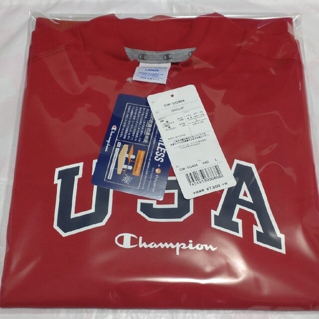 Champion(チャンピオン)の新品 希少L Champion USA golf SHIRT プロ仕様モデル 赤 スポーツ/アウトドアのゴルフ(ウエア)の商品写真