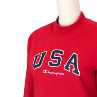 チャンピオン(Champion)の新品 希少L Champion USA golf SHIRT プロ仕様モデル 赤(ウエア)