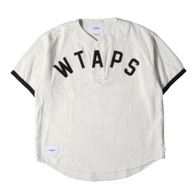 WTAPS ダブルタップス ワッペンロゴ フランネル ベースボールシャツ