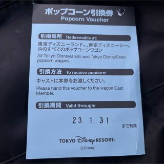 ディズニー(Disney)のディズニーリゾート ポップコーンチケット引換券(その他)