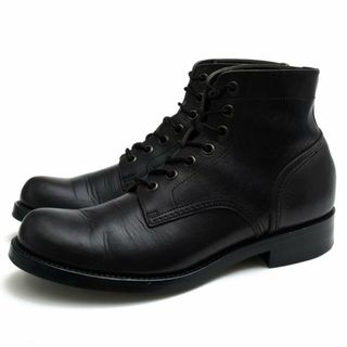 ショセ(chausser)のショセ／chausser レースアップブーツ シューズ 靴 メンズ 男性 男性用レザー 革 本革 ブラック 黒  786 7ホール Vibramソール プレーントゥ(ブーツ)