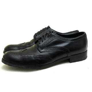アルマーニ(Armani)のアルマーニ／EMPORIO ARMANI シューズ ビジネスシューズ 靴 ビジネス メンズ 男性 男性用レザー 革 本革 ブラック 黒  X4C076 フルブローグ ウイングチップ(ドレス/ビジネス)