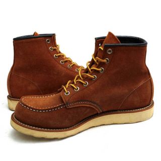 レッドウィング／RED WING ワークブーツ シューズ 靴 メンズ 男性 男性用スエード スウェード レザー 革 本革 ブラウン 茶  8810 Classic Moc Toe クラシック アイリッシュセッター グッドイヤーウェルト製法 モックトゥ