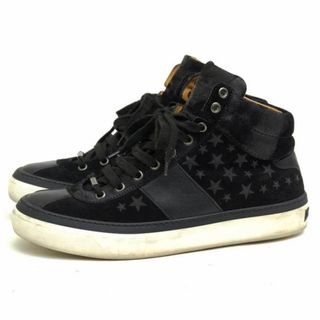 ジミーチュウ(JIMMY CHOO)のジミーチュウ／Jimmy Choo シューズ スニーカー 靴 ハイカット メンズ 男性 男性用スエード スウェード レザー 革 本革 ブラック 黒  BELGRAVIA スタースタッズ 定番(スニーカー)