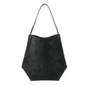 THE ROW ザロウ  Large N/S Park Tote スエードラージトートバッグ BLACK イタリア正規品  新品 W1273 L25