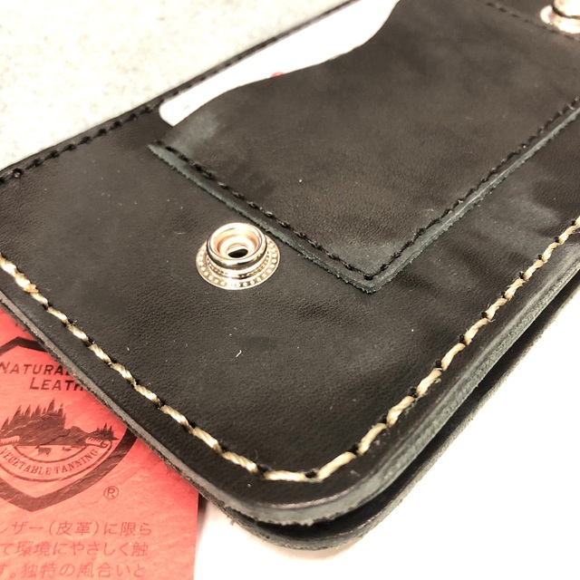 栃木レザー(トチギレザー)の栃木レザー チェーン付きバイカー トラッカーウォレット ブラック メンズのファッション小物(長財布)の商品写真