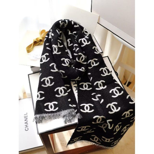♡Chanel♡シャネル カシミヤ マフラー レディース ファッション小物 ...