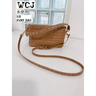 ダブルシー(wc)の【美品】WCJ クロコダイル柄　2way 3連ポシェット　ベージュ(ショルダーバッグ)