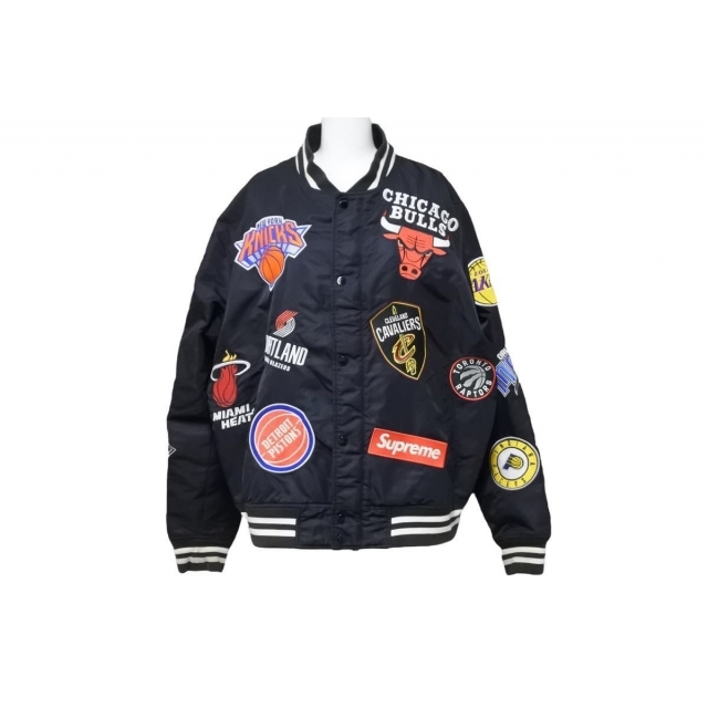 海外限定 18ss ナイキ Nike シュプリーム Supreme Supreme ナイロンジャケット 中古 サイズm ブラック Jacket Warm Up Teams Nba その他 Www Centroitaca It