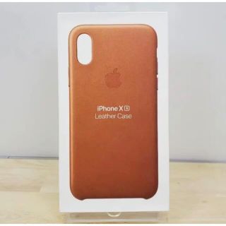 アップル(Apple)の【純正新品】iPhone Xs レザーケース ブラウン(iPhoneケース)