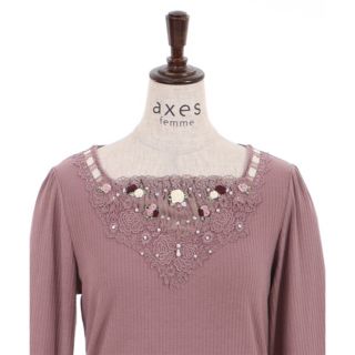 アクシーズファム(axes femme)の☆新品タグ付axes femmeアクシーズローズガーデンリブインナー☆(カットソー(長袖/七分))