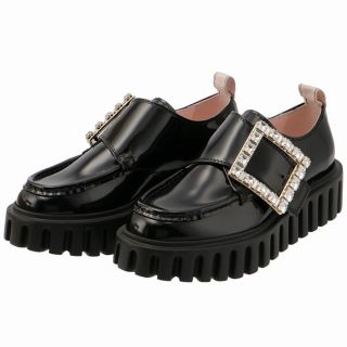 ロジェヴィヴィエ(ROGER VIVIER)のロジェ ヴィヴィエ ROGER VIVIER ローファー Viv' Go-Thick ストラスバックル パテント RVW64632390 MRK B999(ローファー/革靴)