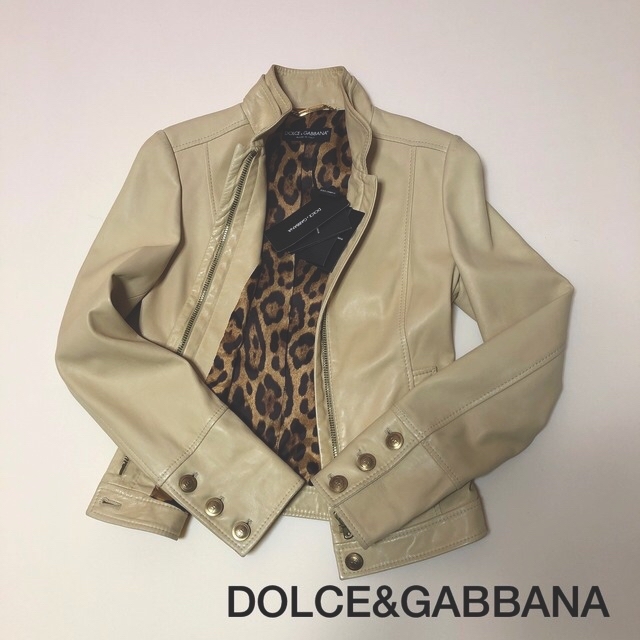 ✨ドルチェ＆ガッバーナ DOLCE&GABBANA レザージャケット 革ジャン✨ライダースジャケット