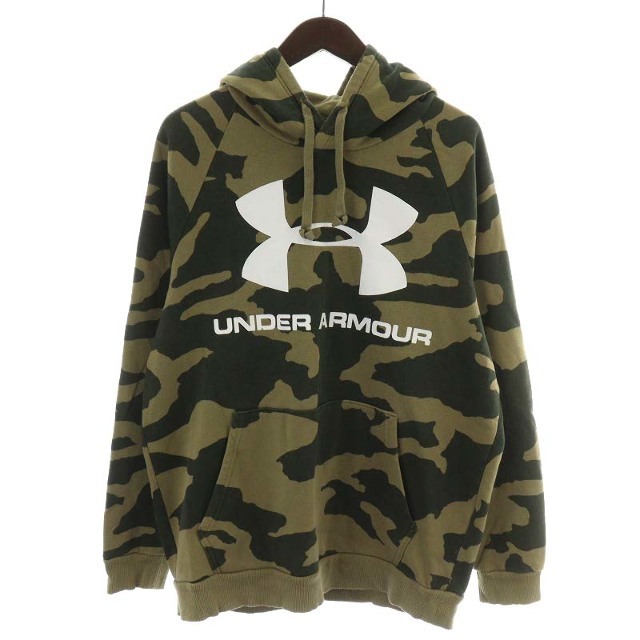 UNDER ARMOUR(アンダーアーマー)のアンダーアーマー パーカー フード プルオーバー 迷彩柄 3XL カーキ メンズのトップス(パーカー)の商品写真