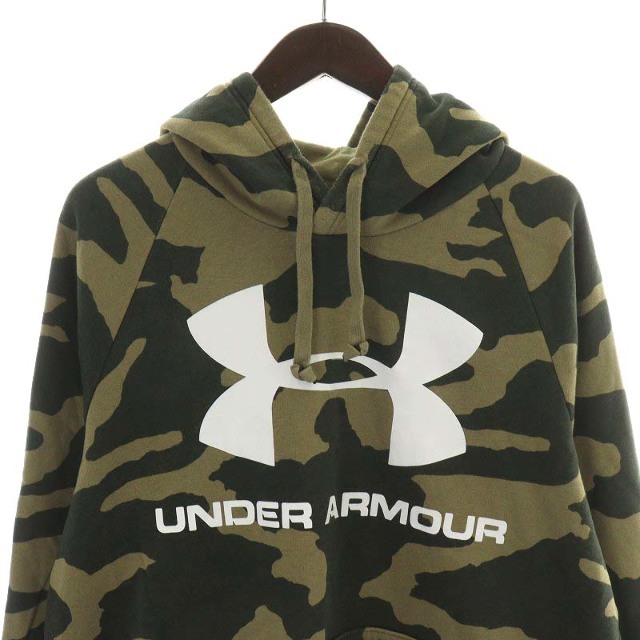 UNDER ARMOUR(アンダーアーマー)のアンダーアーマー パーカー フード プルオーバー 迷彩柄 3XL カーキ メンズのトップス(パーカー)の商品写真