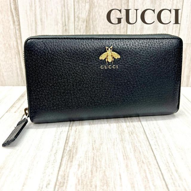 らくらくメ 新品未使用 GUCCI グッチ 長財布 蜂 ビー ラウンド