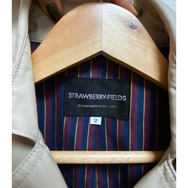 STRAWBERRY-FIELDS(ストロベリーフィールズ)の- strawberry fields - スーピマコットントレンチコート レディースのジャケット/アウター(トレンチコート)の商品写真