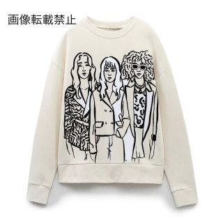 🎨11月新作📚9795◆デザイン プリント スウェット トレーナー(トレーナー/スウェット)