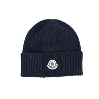 モンクレール(MONCLER)のMONCLER モンクレール ネイビーニットキャップ帽子 3B00050 M1900 750イタリア正規品 新品(ニット帽/ビーニー)