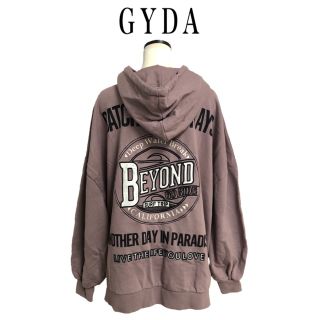 ジェイダ(GYDA)のGYDA BEYOND サテンLOGO BIG パーカー Fサイズ ピンク(パーカー)