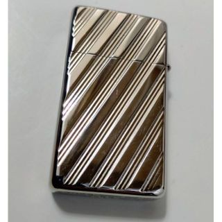 ジッポー(ZIPPO)の4304 zippo ジッポ ライター スリム シルバー ストライプ (タバコグッズ)