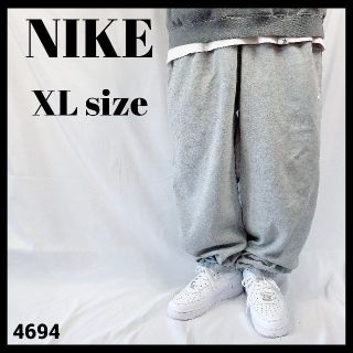 文字ロゴライン NIKE ナイキ スウェットパンツ グレー メンズ XL