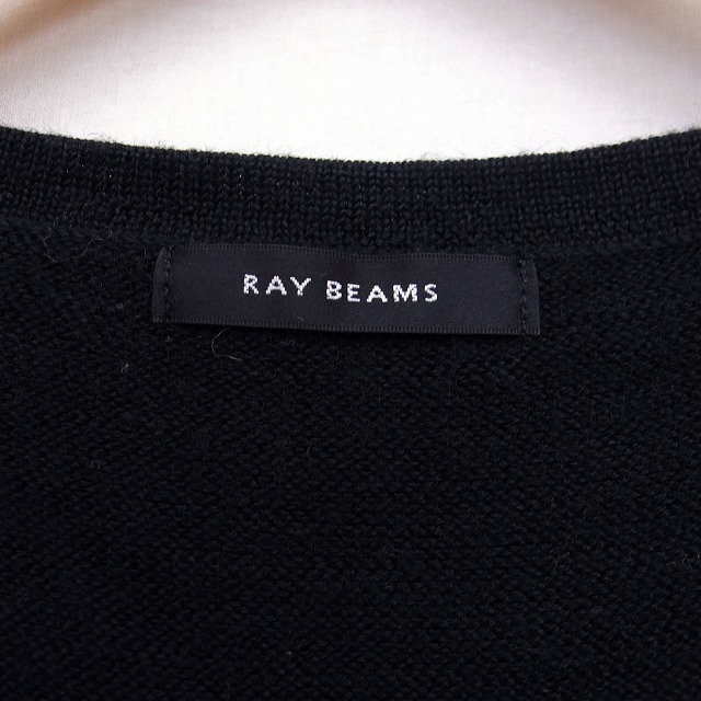 Ray BEAMS(レイビームス)のレイビームス Ray Beams ニット ワンピース Aライン 膝丈 七分袖 レディースのワンピース(ひざ丈ワンピース)の商品写真