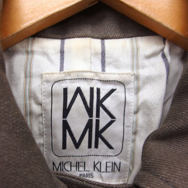 MK MICHEL KLEIN(エムケーミッシェルクラン)のエムケー ミッシェルクラン ステンカラー ジャケット アウター ダブル 無地  レディースのジャケット/アウター(その他)の商品写真