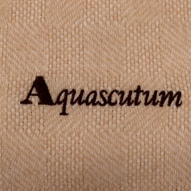 AQUA SCUTUM(アクアスキュータム)のアクアスキュータム ひざ掛け ストール ウール100% 日本製 西川産業 ミニブランケット ブランド レディース ベージュ Aquascutum レディースのファッション小物(その他)の商品写真