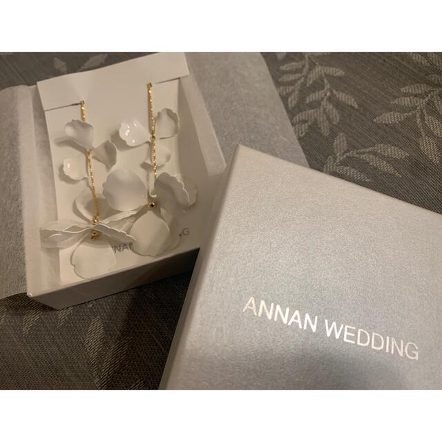 annan wedding ホワイトフラワーイヤリング