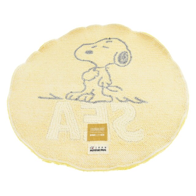 WIND AND SEA ウィンダンシー ×PEANUTS SNOOPY ピーナッツ スヌーピーラグマット イエロー