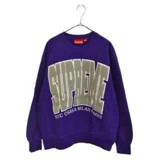 シュプリーム(Supreme)のSUPREME シュプリーム 21AW Cities Arc Crewnec シティ ビッグアーチロゴクルーネック スウェット パープル(スウェット)