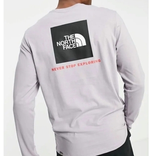 ザノースフェイス(THE NORTH FACE)のノースフェイス　レッドボックス　ロングスリーブ　ロンＴシャツ　グレー　XL(Tシャツ/カットソー(七分/長袖))