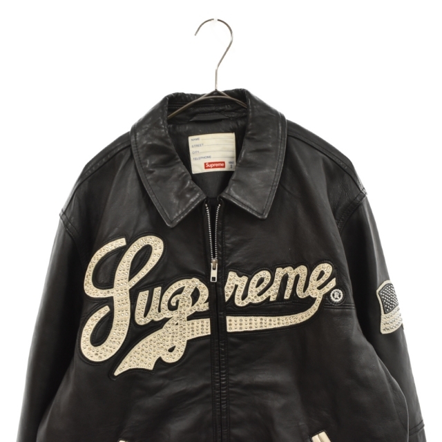 SUPREME シュプリーム 16SS Uptown Studded Leather Varsity Jacket