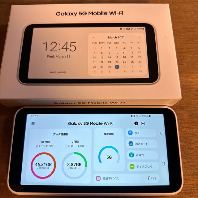 Galaxy 5G Mobile Wi-Fiルーター SCR01 新作ウエア 6300円 shop