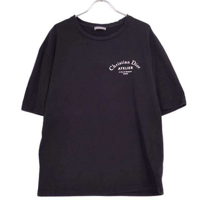 ディオールオム DIOR HOMME シャツ Tシャツ ATELIER カットソー ロゴ 半袖 トップス メンズ M ブラック/ホワイト