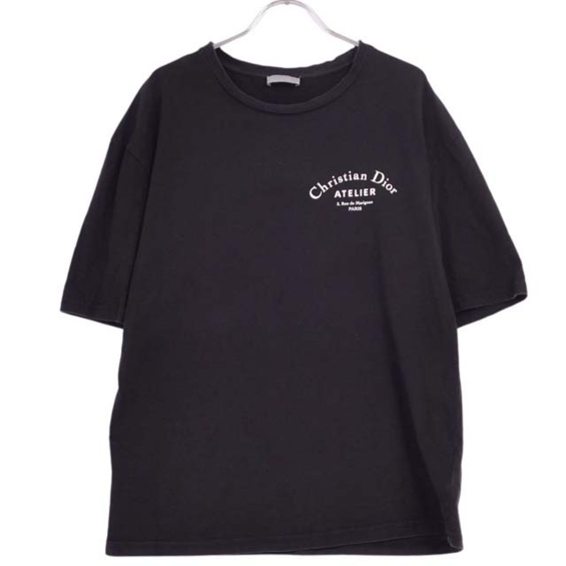 ディオールオム DIOR HOMME シャツ Tシャツ ATELIER カットソー ロゴ 半袖 トップス メンズ M ブラック/ホワイト | フリマアプリ ラクマ