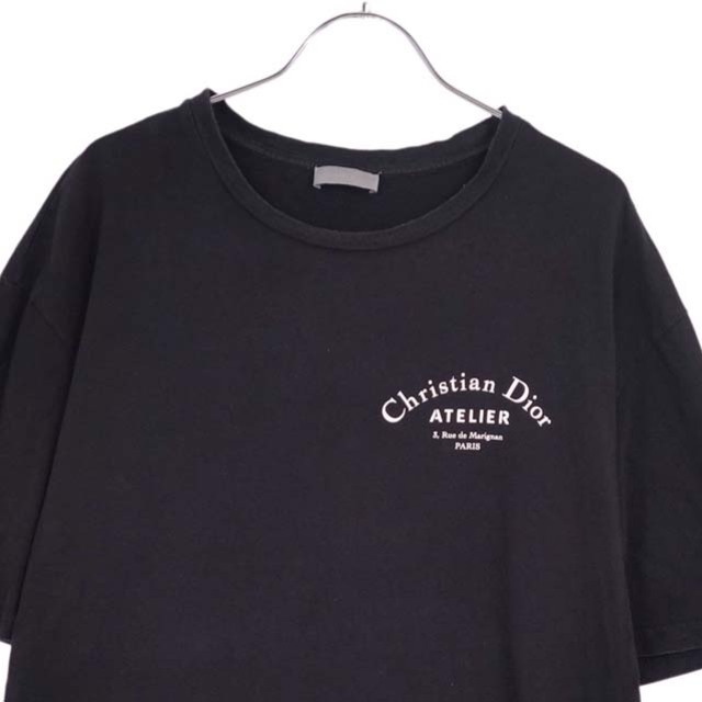 ディオールオム DIOR HOMME シャツ Tシャツ ATELIER カットソー ロゴ 半袖 トップス メンズ M ブラック/ホワイト