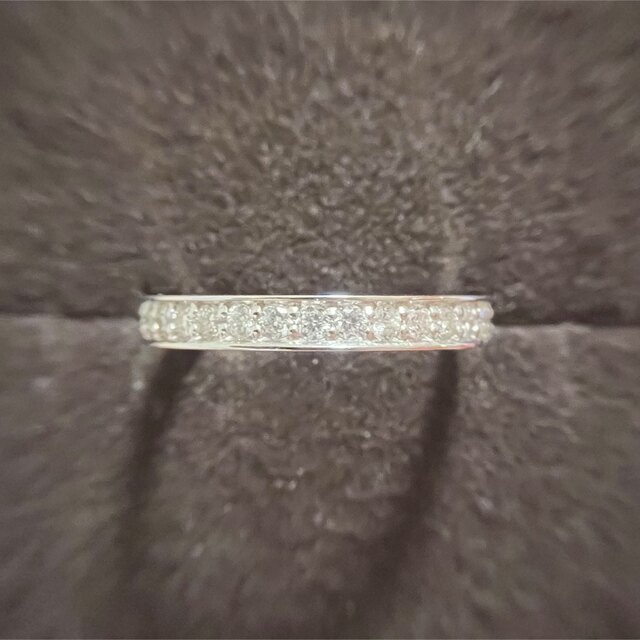 プラチナ 0.5ct pt950 ダイヤモンド　フルエタニティリング レディースのアクセサリー(リング(指輪))の商品写真