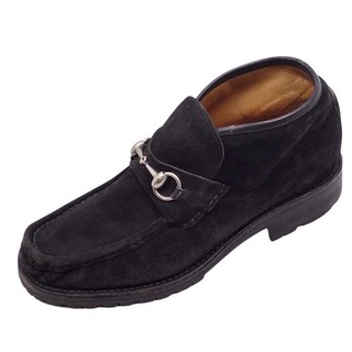 グッチ(Gucci)のVintage グッチ GUCCI ブーツ チャッカブーツ ホースビット スウェードレザー シューズ 靴 メンズ 7 1/2D(26.5cm相当) ブラック(ブーツ)