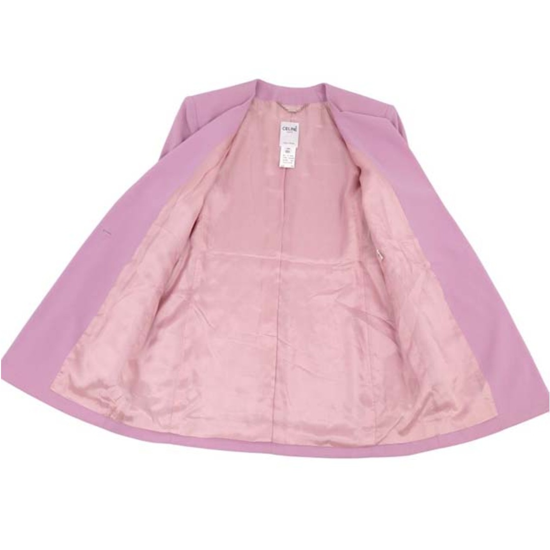 美品 Vintage セリーヌ CELINE セットアップ スカートスーツ ウール ジャケット スカート レディース 38(M相当) パープルピンク