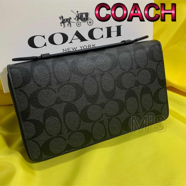 【正規保証】coachコーチ ダブルジップ トラべルオーガナイザーカードポケット×16