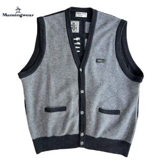 マンシングウェア(Munsingwear)のMunsingwear ボタン ウール ニット ベスト トップス LB メンズ(ウエア)