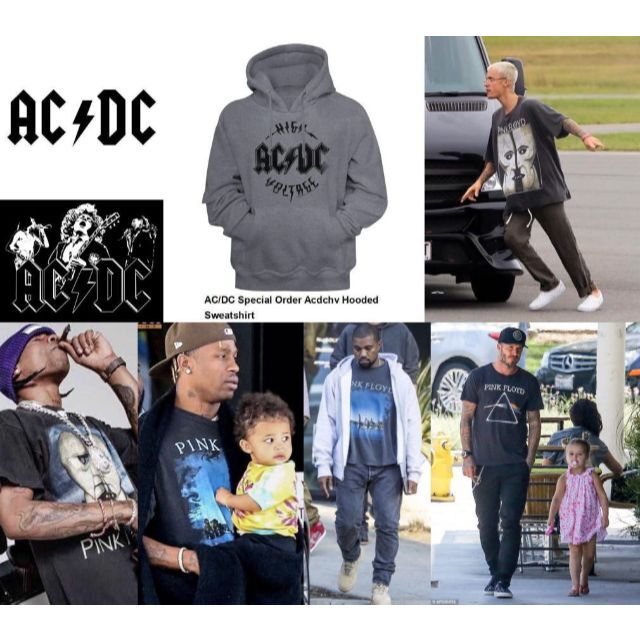 AC/DC エーシー・ディーシー ライセンス  パーカー最新作 グレーM