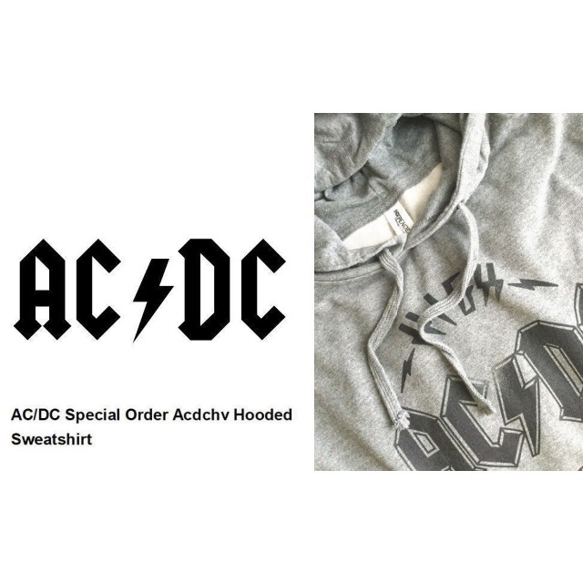 AC/DC エーシー・ディーシー ライセンス パーカー最新作 グレーL 7